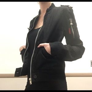 Black bomber style jacket
